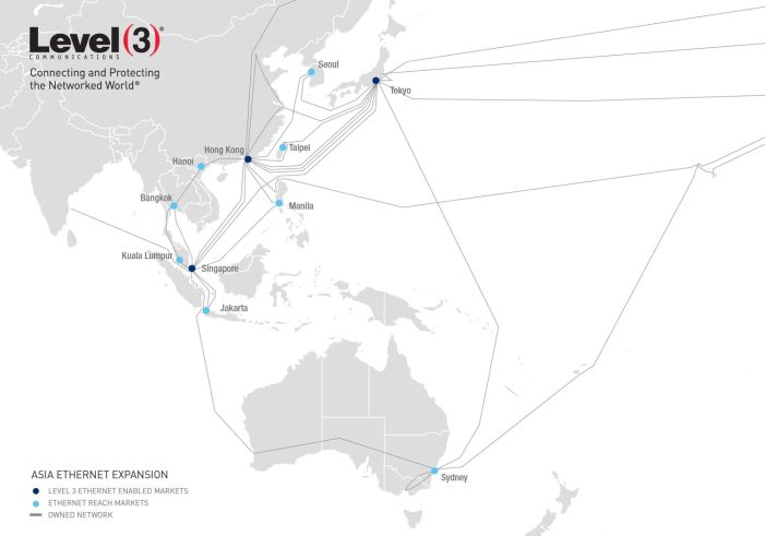 Level 3 erweitert seine Ethernet-Dienste in der Region Asien-Pazifik