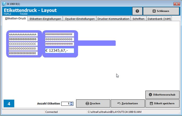 Etikettendruck nach Maß mit dem Programm „eXtra4“ Etikettendruck nach Maß mit dem Programm „eXtra4“