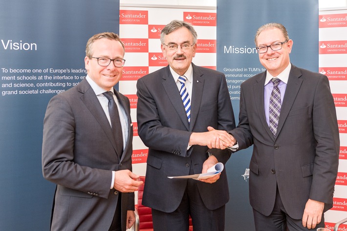 Santander und TUM School of Management der Technischen Universität München vereinbaren Partnerschaft (FOTO)