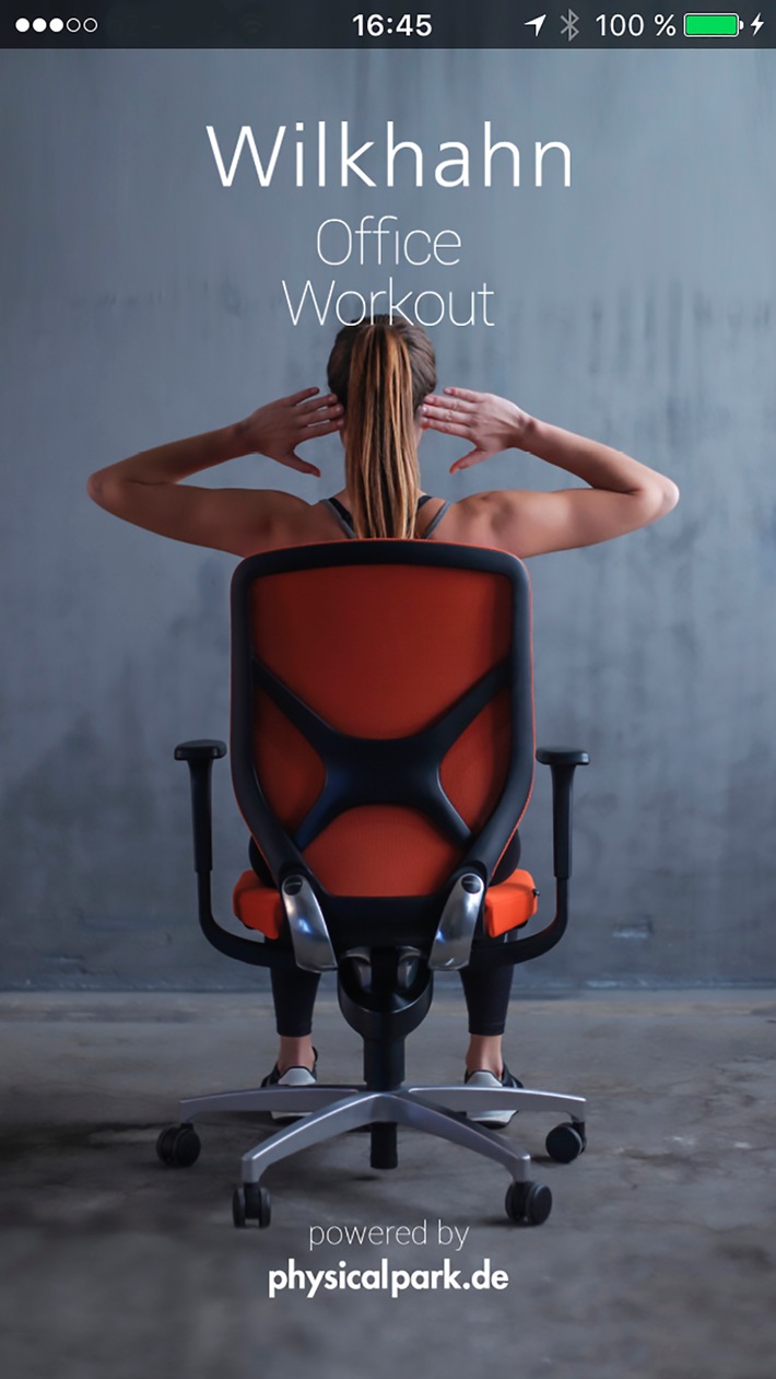 Die Trainings-App für–s Büro: OfficeWorkout mit Wilkhahn (FOTO)
