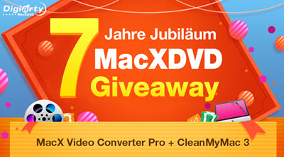 MacXDVD verschenkt 10K Gratis-Kopien des Nr.1 schnellen Video Converters zum 7 Jahre Jubiläum