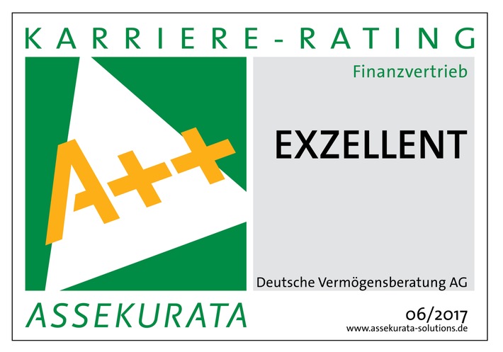 DVAG seit 10 Jahren „exzellent“ / Rating attestiert erstklassige Ausbildung und Karrierechancen bei der Deutschen Vermögensberatung (FOTO)