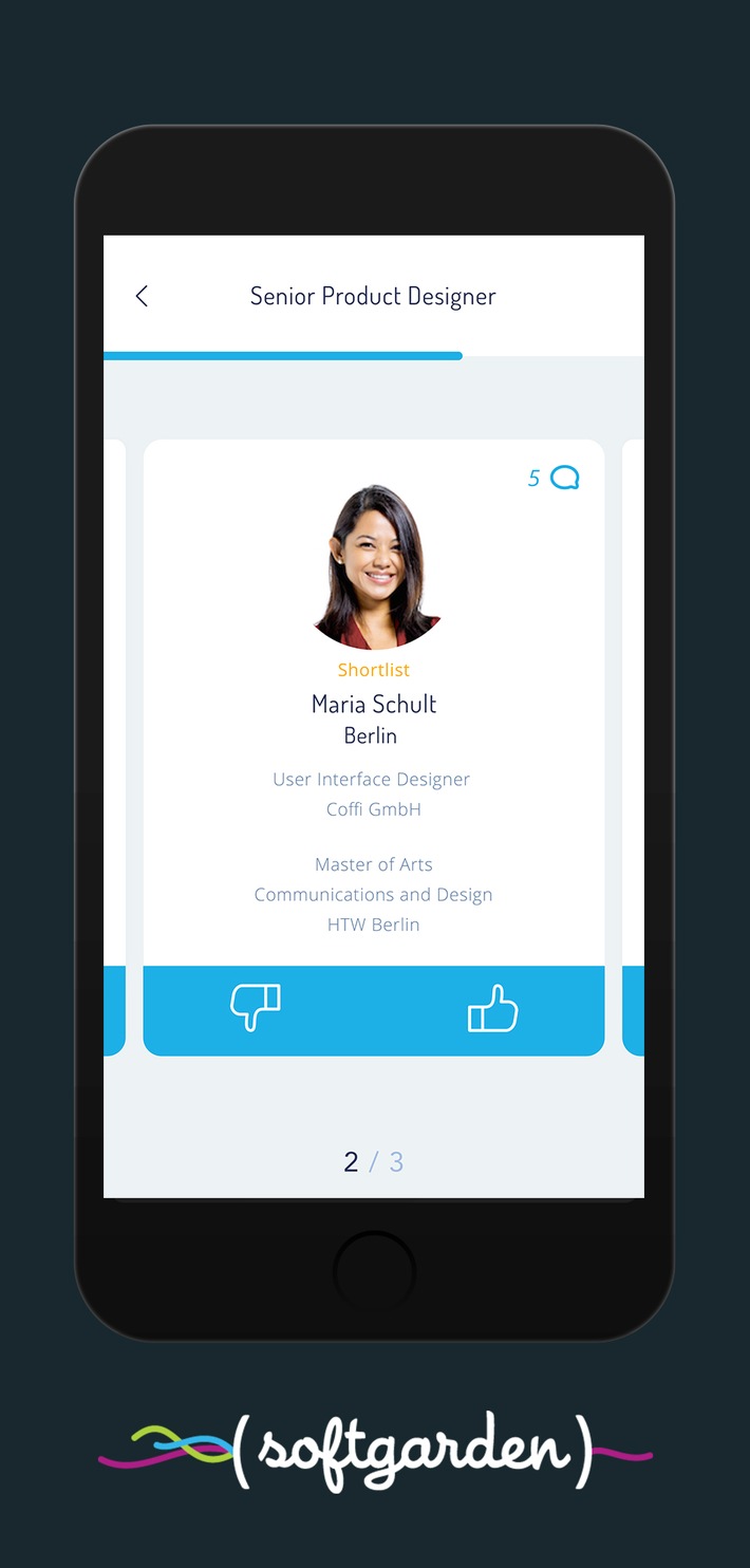 Fachabteilungen perfekt ins Recruiting integrieren / Neue softgarden App vereinfacht Abstimmungsprozesse zwischen Führungskräften aus den Fachabteilungen und den HR-Teams (FOTO)