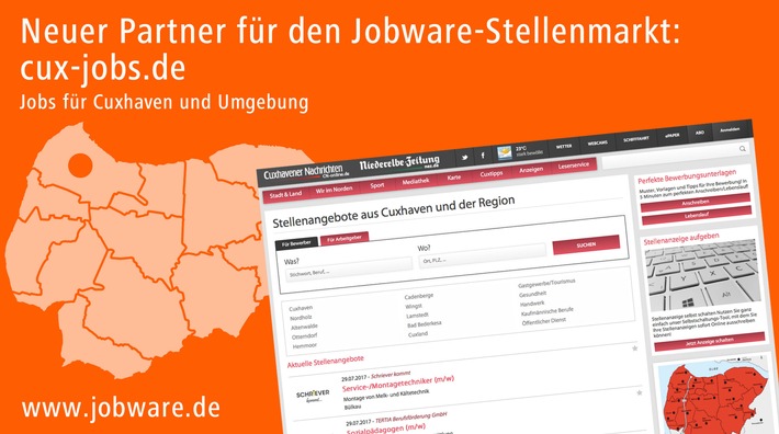 Mehr Fachkräfte an der Nordsee erreichen / Jobware kooperiert mit den Cuxhavener Nachrichten und der Niederelbe-Zeitung (FOTO)