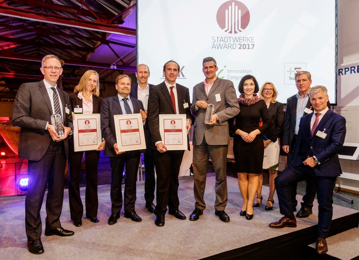 Die Gewinner des STADTWERKE AWARD 2017 kommen aus Emden, Crailsheim und Schweinfurt (FOTO)