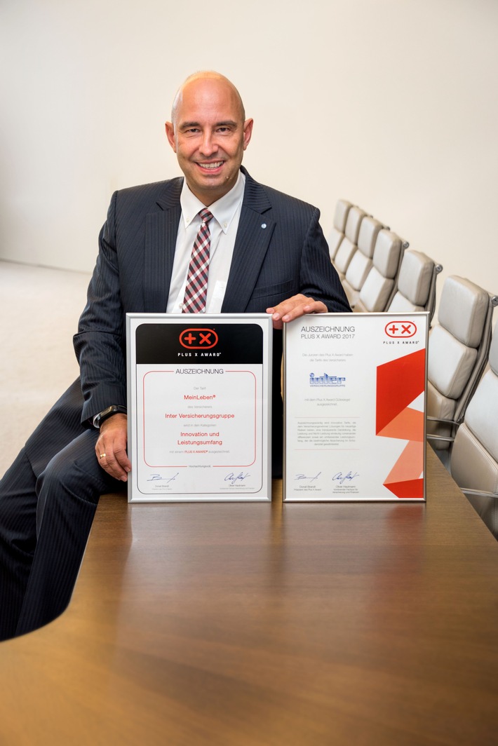 INTER Versicherungsgruppe: Erneute Auszeichnung mit Plus X Award-Gütesiegel – INTER MeinLeben® erhält renommierten Preis in den Kategorien „Leistungsumfang“ und „Innovation“ (FOTO)