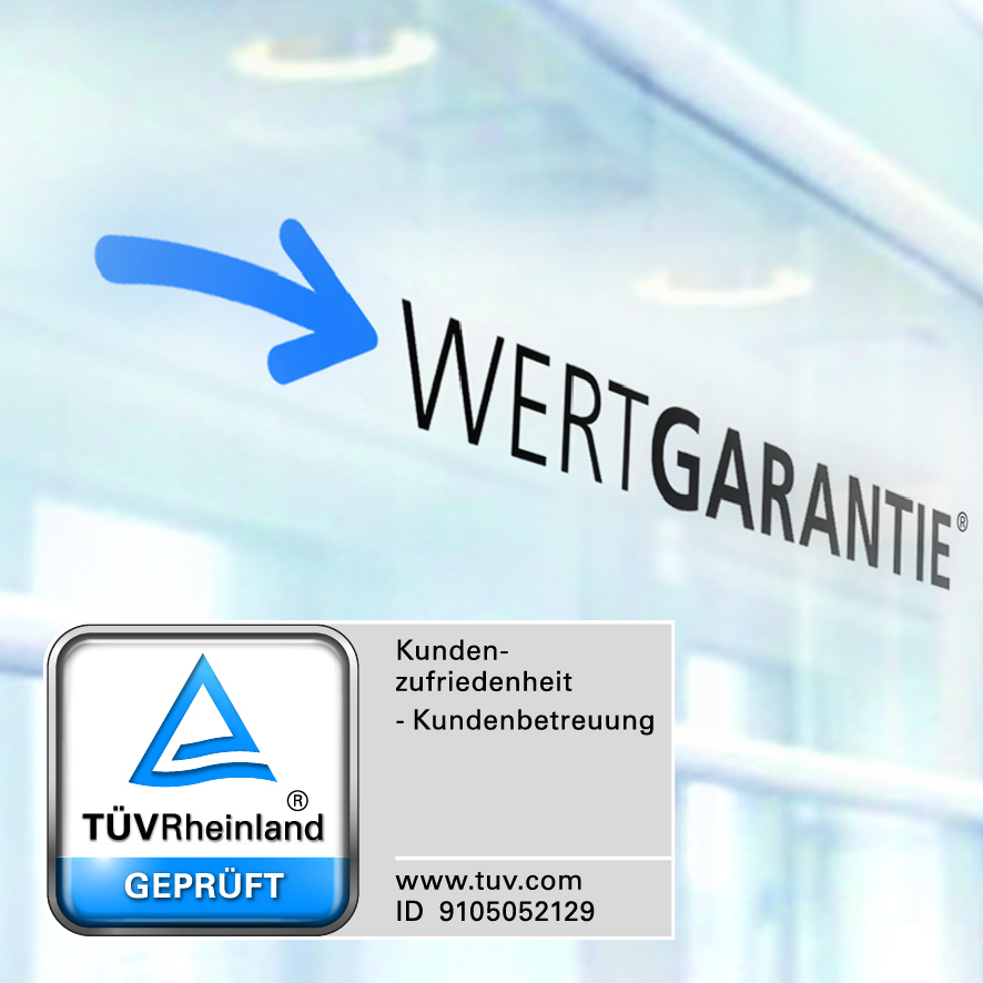 Kunden verteilen Bestnoten für den Wertgarantie-Service