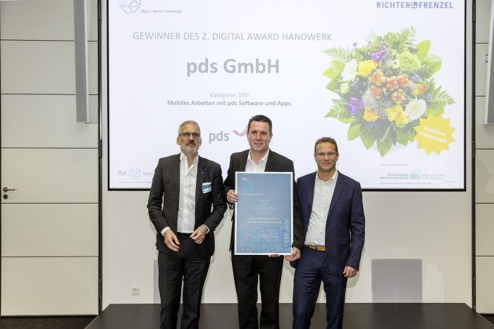 pds GmbH gewinnt Digital Award Handwerk 2017 pds GmbH gewinnt Digital Award Handwerk 2017