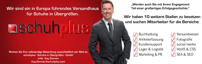 Stellenangebote: schuhplus – Schuhe in Übergrößen – besetzt 10 neue Jobs