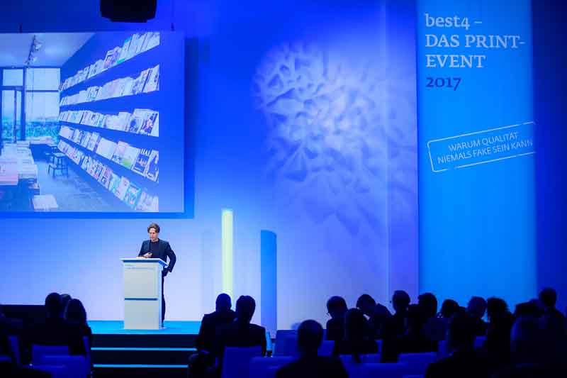 Veranstaltungskonzept für Printgipfel „best4 – DAS PRINT-EVENT 2017“ in Frankfurt von VOSS+FISCHER entwickelt