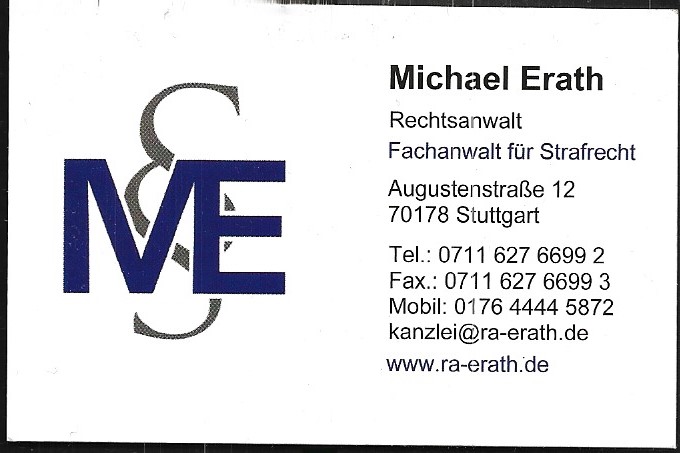 Anwalt Strafrecht Stuttgart, neue Adresse