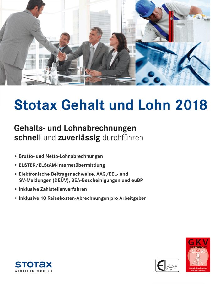 Stotax Gehalt und Lohn 2018 – jetzt inklusive Baulohnabrechnung!