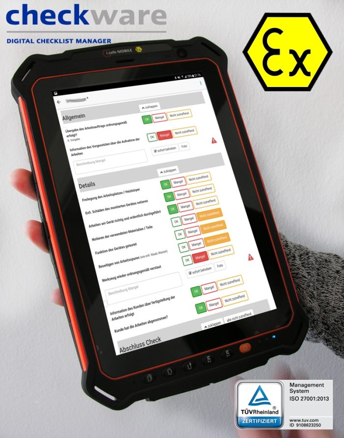 Digitale Checklisten für explosionsgefährdete Bereiche (EX-Zonen) in der Industrie