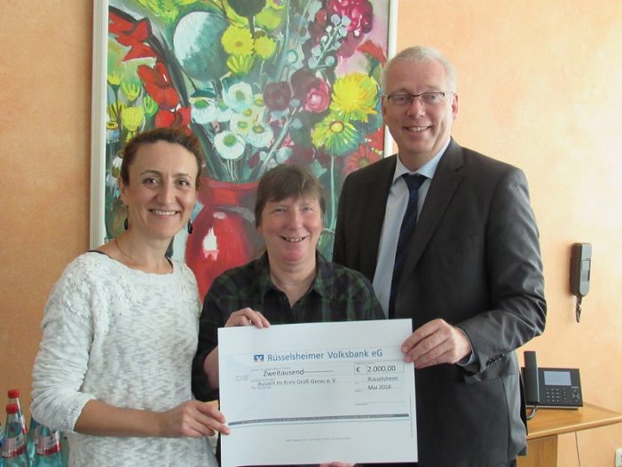 Rüsselsheimer Volksbank unterstützt Auszeit e.V.