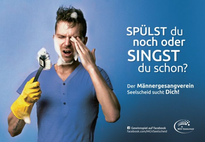 Singen statt spülen – Guerilla-Kampagne zeigt, was Männer wollen