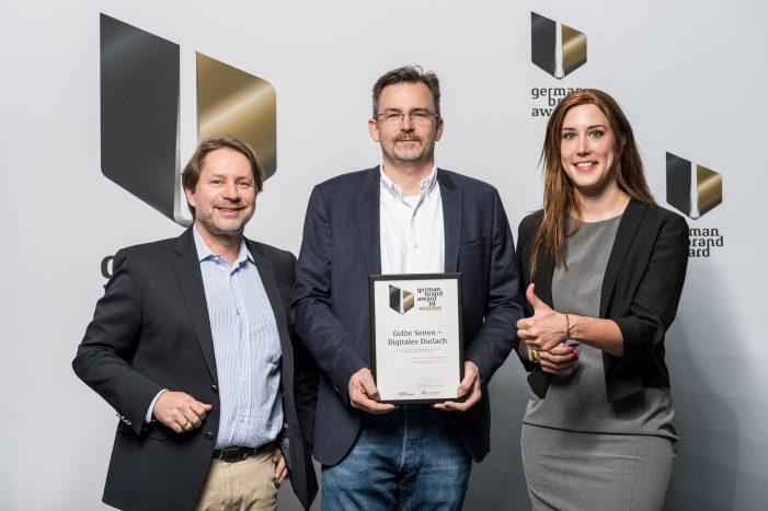 Innovatives Projekt „Digitales Durlach“ von Gelbe Seiten mit dem German Brand Award ausgezeichnet