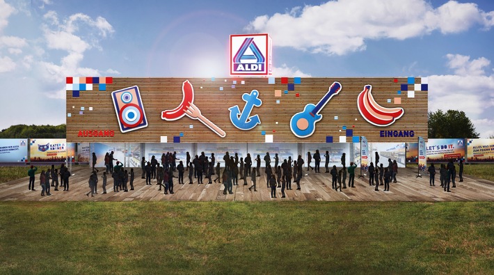 XXL ALDI auf dem DEICHBRAND Festival / So wird der größte ALDI Markt aller Zeiten aussehen (FOTO)