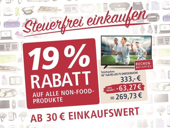 Steuerfrei einkaufen bei real (FOTO)