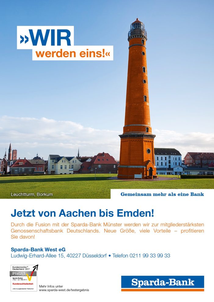 Fusionskampagne der Sparda-Bank West und Sparda-Bank Münster startet erfolgreich. Fusionskampagne der Sparda-Bank West und Sparda-Bank Münster startet erfolgreich.