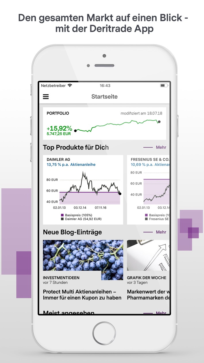 Vontobel bringt neuartige App für Zertifikateanleger auf den Markt (FOTO)