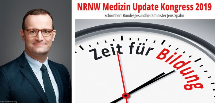 Bundesgesundheitsminister Jens Spahn übernimmt die Schirmherrschaft des NRNW Medizin Update Kongress 2019 Bundesgesundheitsminister Jens Spahn übernimmt die Schirmherrschaft des NRNW Medizin Update Kongress 2019