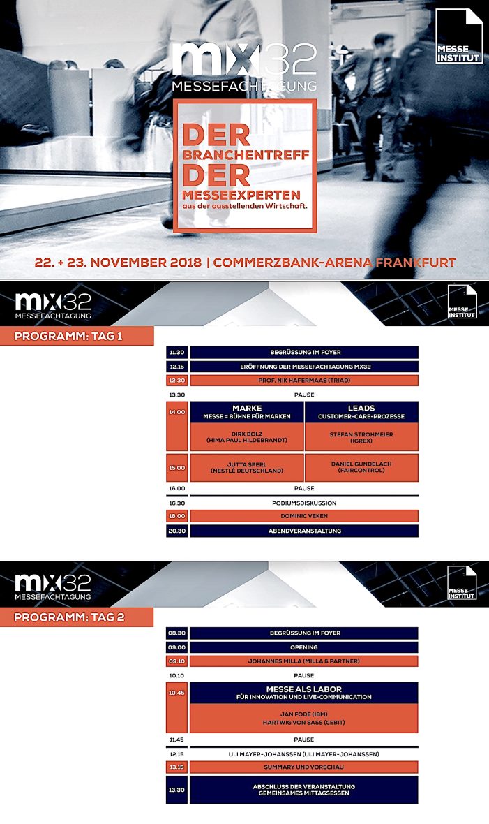 Praxisorientierung steht im Vordergrund: Programm der Messefachtagung mx32 jetzt erschienen.