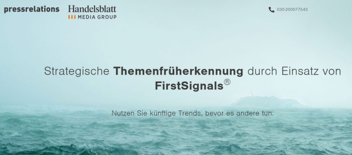 Handelsblatt Media Group und pressrelations bringen innovativen Themenradar auf den Markt