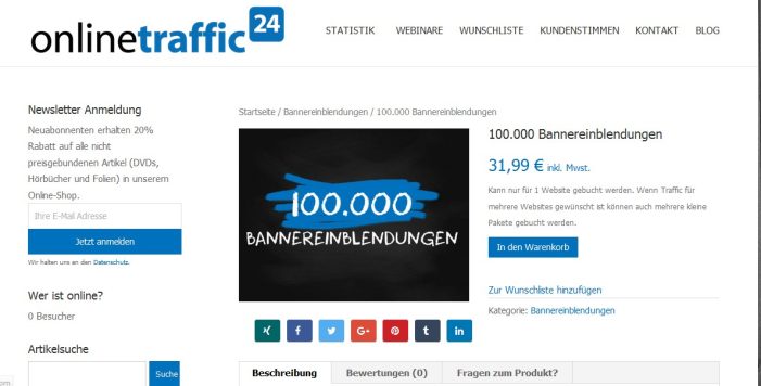 Sonderaktion von Nabenhauer Consulting: Effiziente Werbemöglichkeiten mit tollem Service „Onlinetraffic24“ Sonderaktion von Nabenhauer Consulting: Effiziente Werbemöglichkeiten mit tollem Service „Onlinetraffic24“