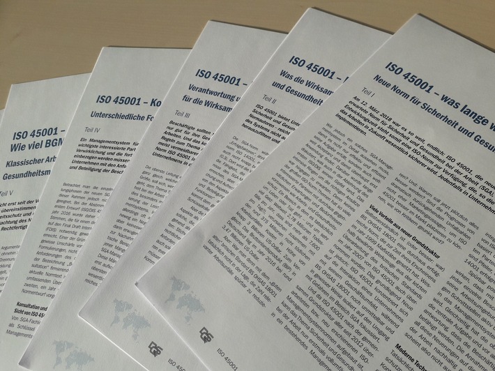 ISO 45001: sechsteiliges Whitepaper der DQS / Das Wichtigste aus der Norm „Sicherheit und Gesundheit bei der Arbeit“ (FOTO)