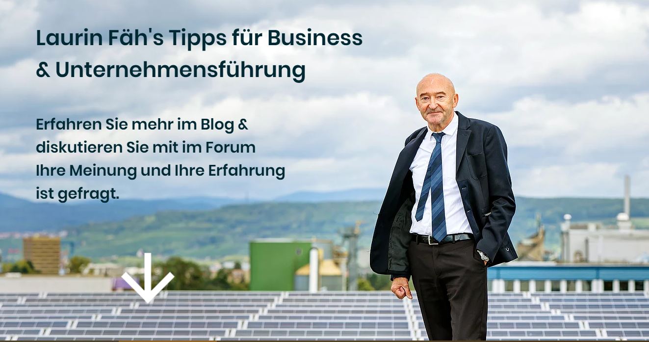 Laurin Fäh–s Tipps für Unternehmensführung