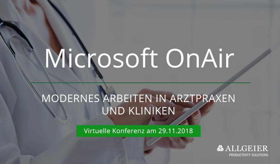 Digitalisierung im Health Care Sektor – Allgeier spricht auf der virtuellen Microsoft Konferenz