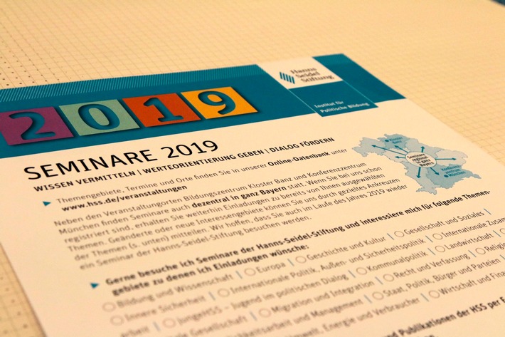 Politische Bildung auch 2019 gefragt / Hanns-Seidel-Stiftung mit Angeboten bayernweit (FOTO)