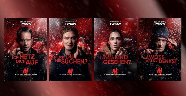Größte Kampagne 2019: TVNOW  startet zur Deutschland-Premiere von „M – eine Stadt sucht einen Mörder“  kommunikativ durch (FOTO)