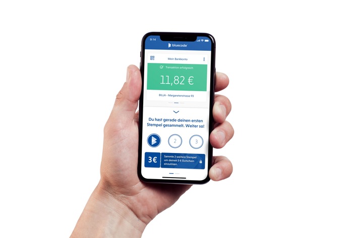 Start der Mehrwertplattform Bluecode Rewards / Bluecode verbindet mobiles Bezahlen mit digitalen Mehrwerten – erstmals bei allen Handelspartnern in Deutschland undÖsterreich (FOTO)