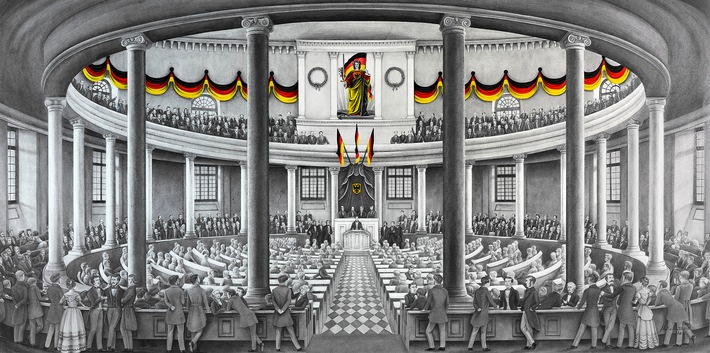 Frömming/Neumann: AfD-Fraktion stellt Bilder für den „Saal Paulskirche“ vor (FOTO)