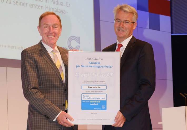Continentale Versicherungsverbund: Zum sechsten Mal Höchstnote beim BVK-Fairness-Siegel (FOTO)