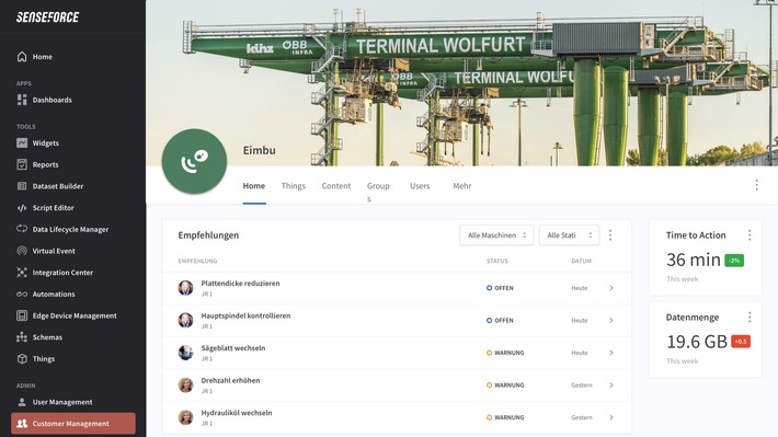 IIoT-Spezialist Senseforce stellt Version 2.0 seiner Komplettlösung vor (FOTO)