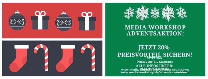 Qualifizierte Weiterbildung für Kommunikationsfachleute / Große Adventsaktion bei den Media Workshops (FOTO)
