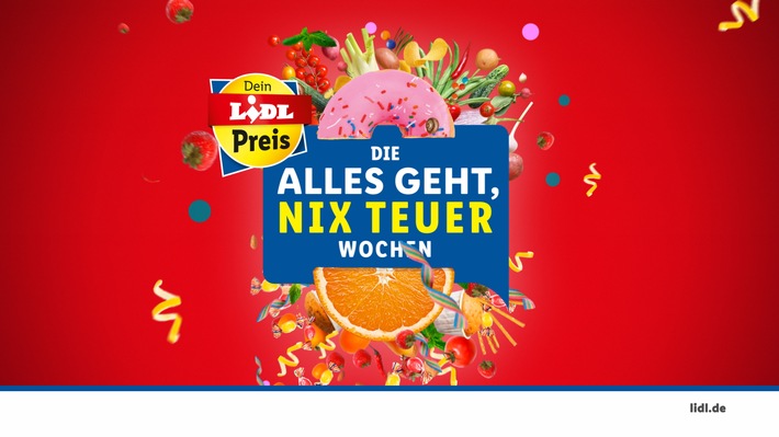Perfekter Start ins neue Jahr: Die „Alles geht, nix teuer“-Wochen bei Lidl / Humorvolle Kampagne zu Jahresbeginn bricht mit denüblichen Neujahrsvorsätzen (FOTO)
