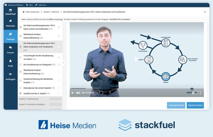 stackfuel.heise.de – Online-Trainings zum zertifizierten Datenexperten / Heise Medien und StackFuel verkünden strategische Partnerschaft (FOTO)
