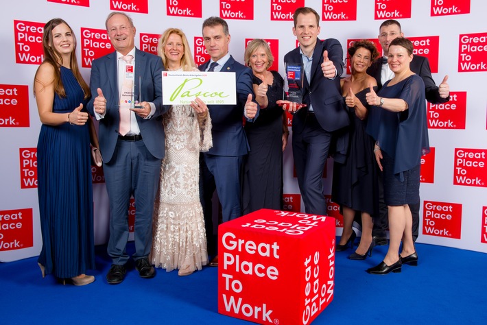 Pascoe zum dritten Mal auf Platz 1 / Erneute Spitzenposition bei „Deutschlands beste Arbeitgeber“ (FOTO)
