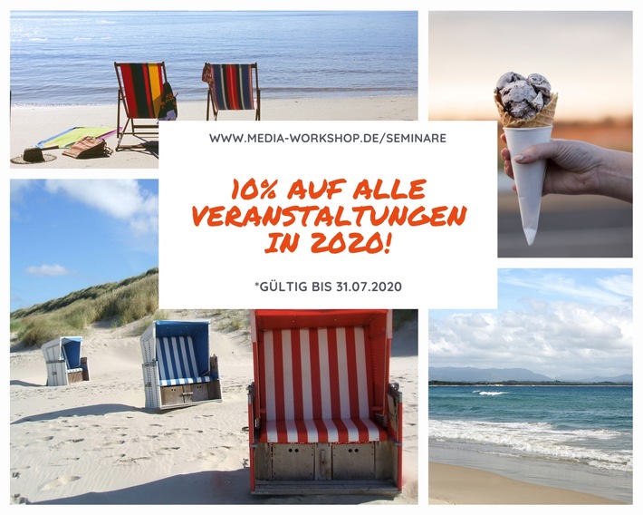 Fortbildungsreihe für Kommunikationsfachleute aller Branchen / Sommeraktion der MEDIA WORKSHOPs (FOTO)