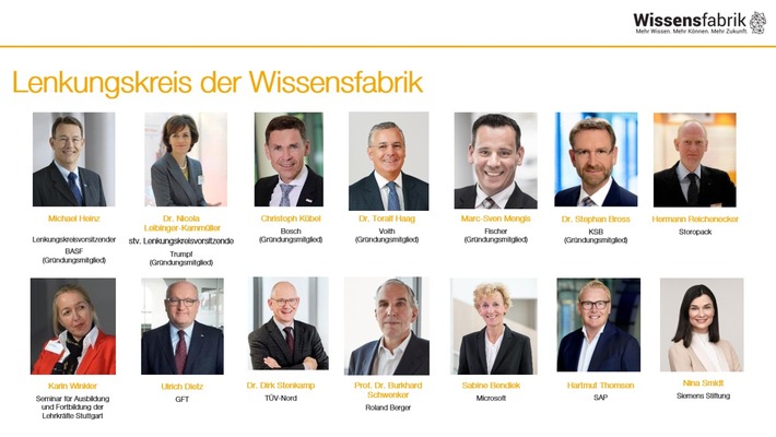 Mitgliederversammlung: personelleÄnderungen im Lenkungskreis der Wissensfabrik (FOTO)