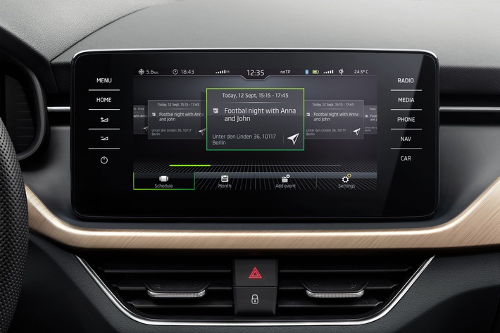 SKODA startet Kalender-App in SCALA und KAMIQ (FOTO)