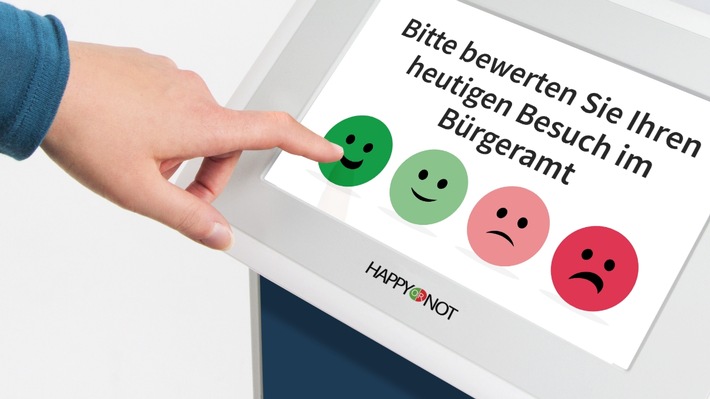 Bürgeramt Flörsheim nutzt Smiley Terminals von HappyOrNot zur Besucherbefragung (FOTO)