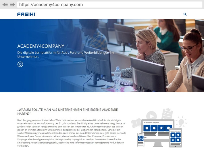 Academy4Company – Die Digitale Akademie für Unternehmen / Die Lernplattform für Ausbildung, Weiterbildung, Fortbildung und Wissensvermittlung (FOTO)