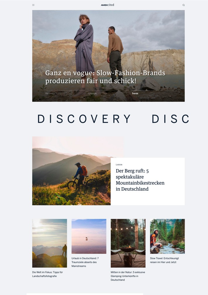 AMEXcited – Content Fleet und Odaline legen digitales Lifestyle-Magazin für American Express auf (FOTO)