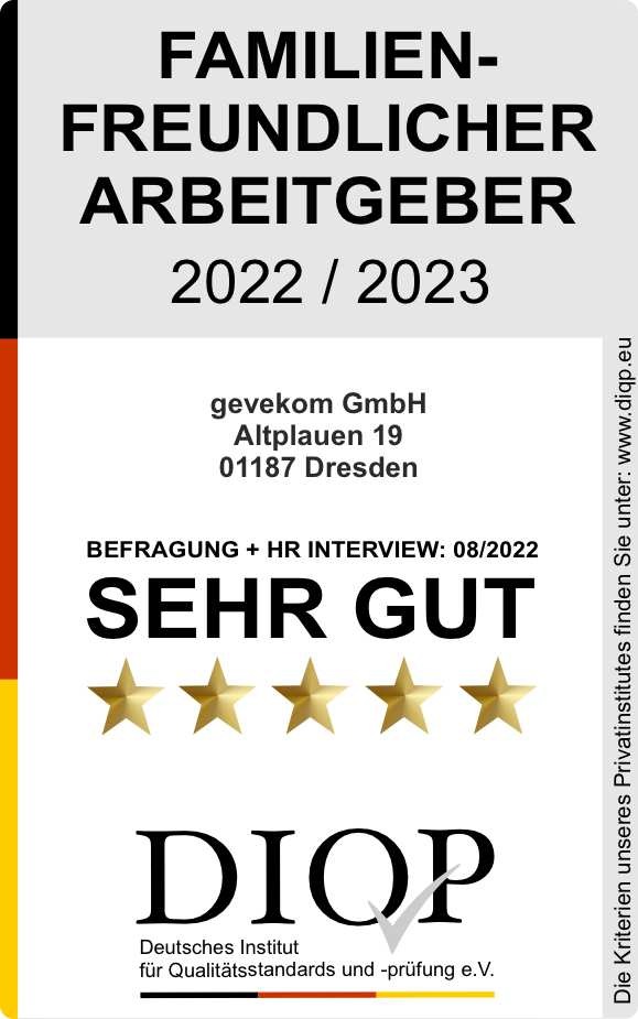 gevekom als sehr guter familienfreundlicher Arbeitgeber ausgezeichnet (FOTO)