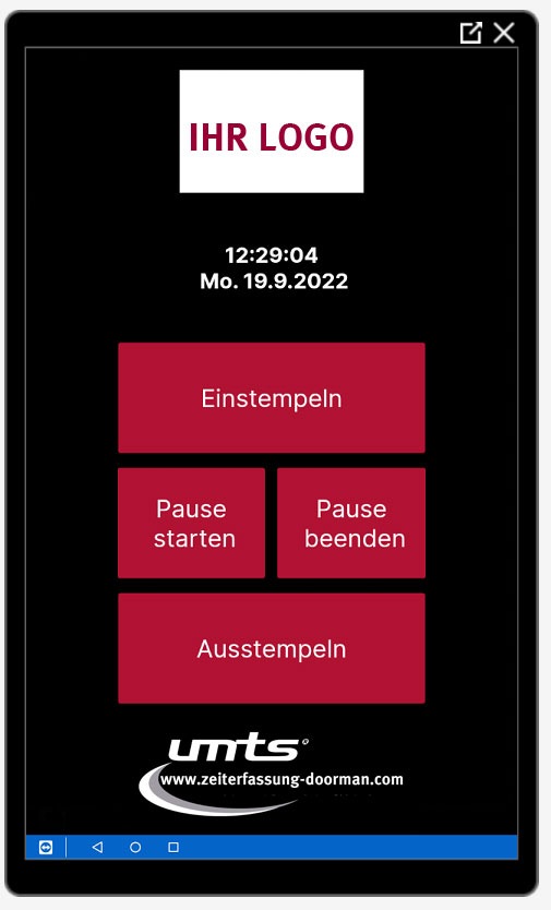Rechtssichere Zeiterfassung leicht gemacht / Mit dem Zeiterfassung-Doorman stellt UMTS Media Service ein neues, nutzerfreundliches Produkt zur rechtssicheren Erfassung von Arbeitszeiten vor (FOTO)