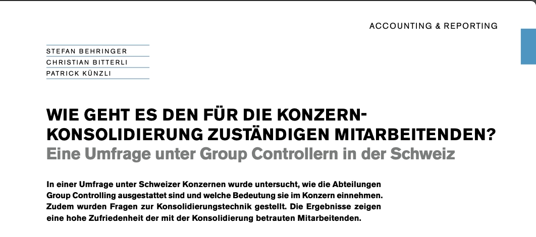 Wie geht es den Mitarbeitenden für Konzern Konsolidierung?